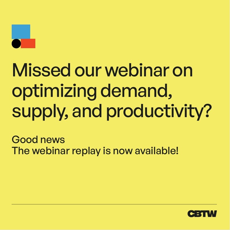 Optimizing Demand, Supply and Productivity - webinar - Capacity Management
